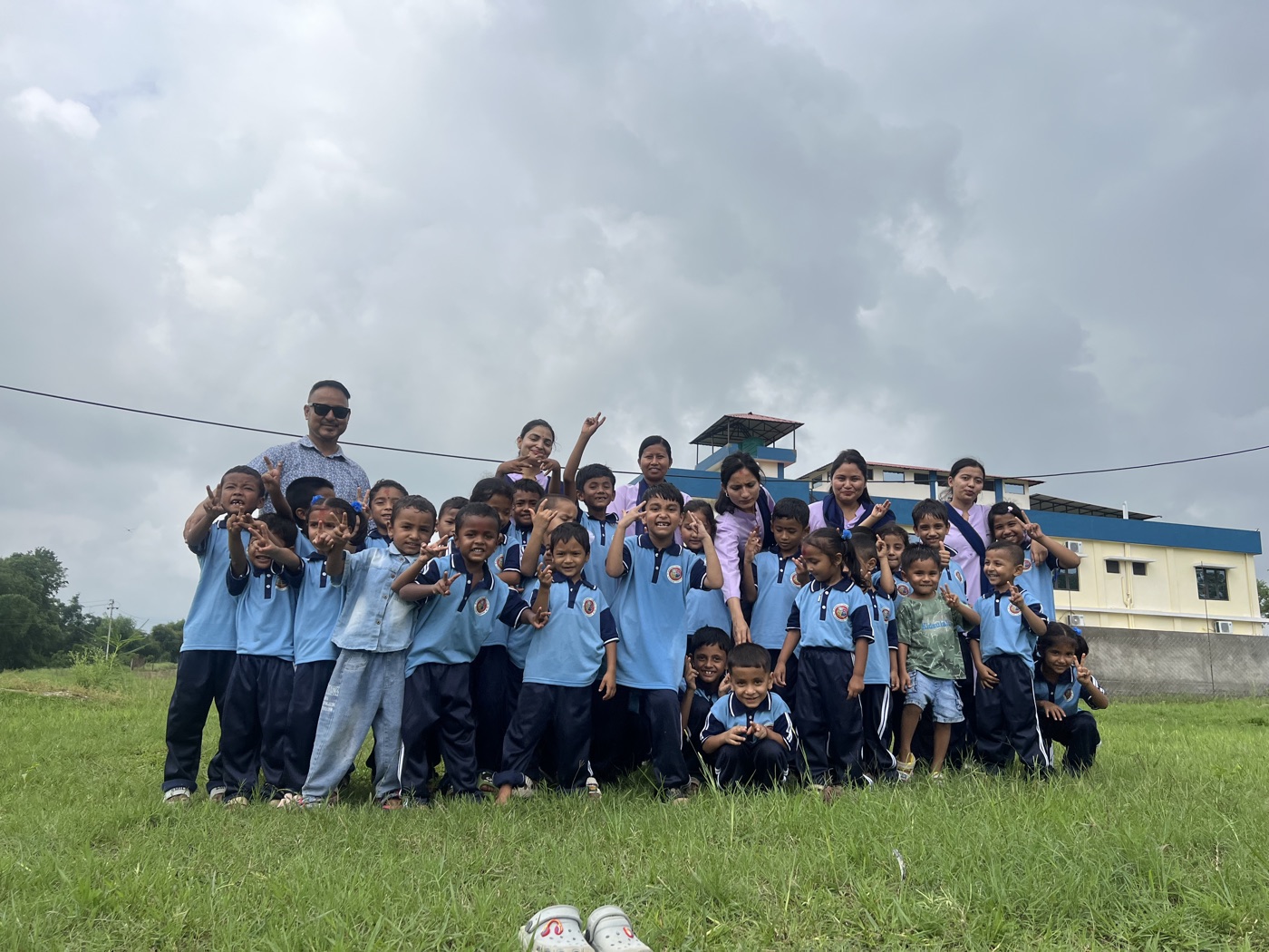 Students Cheering on Field